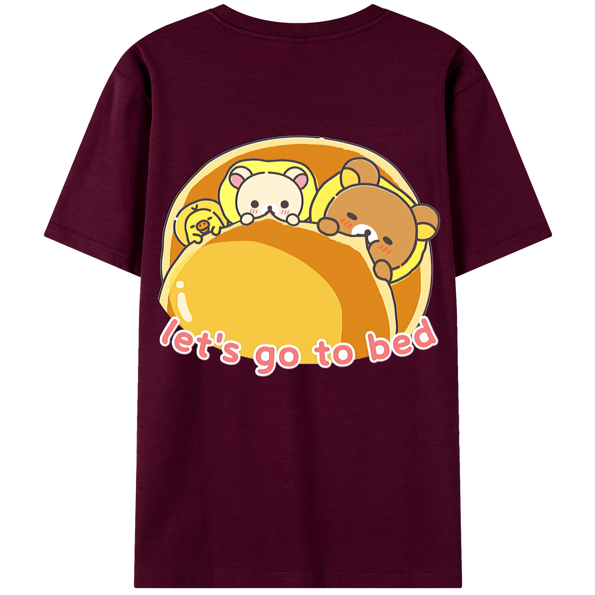 （画像用） リラックマ リラックマ キイロイトリ Rilakkuma Korilakkuma Kiiroitori レディース半袖Tシャツ(バックプリント)